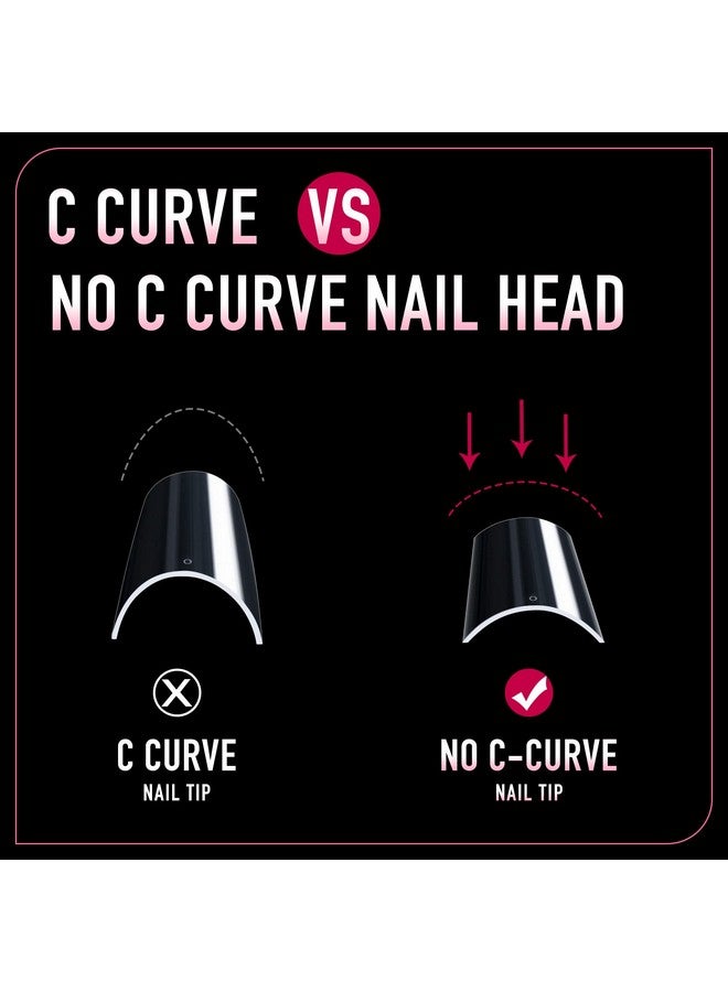 ranrose 600Pcs Clear Extra Long No Curve Nail Tips Xxxl Super Long Half Cover No C Curve False Nails 12 Sizes Tapered Square Nail Tips Press On Nails With Box - Image 5