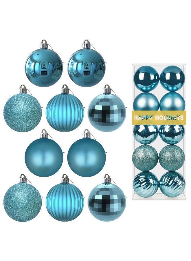 GameXcel Baby Blue 3.2" Large Christmas Balls - Christmas Tree Decoration Ornaments Shatterproof Hanging Balls for Birthday Halloween Holiday Wedding Decorations Set of 10pcs - Image 1