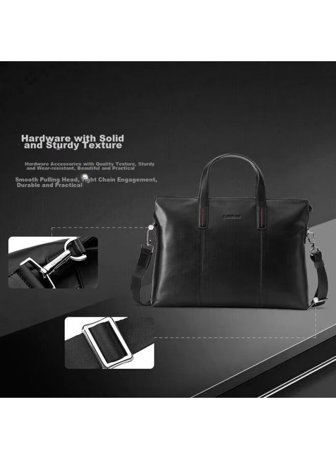 Samsonite Men's Handbag, 13-inch Laptop Bag, Casual Commuter Cowhide Briefcase, Qixi Tk9 - Image 2