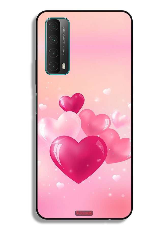 Tolwak Huawei Y7a Protective Case Cover Beautiful Hearts Art - Image 2