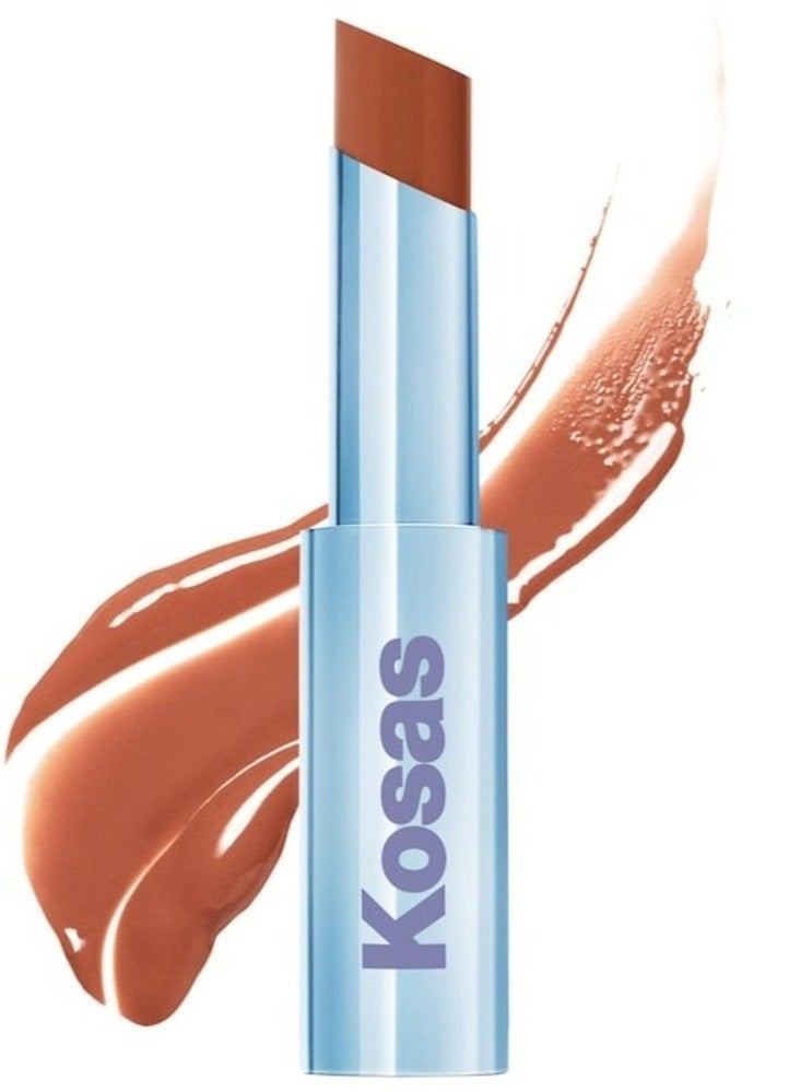 كوساس أحمر شفاه مرطب لامع من كوساس ويت ستيك مع سيراميد صن سيت سيمر - بني وردي دافئ 3 جم - Image 1