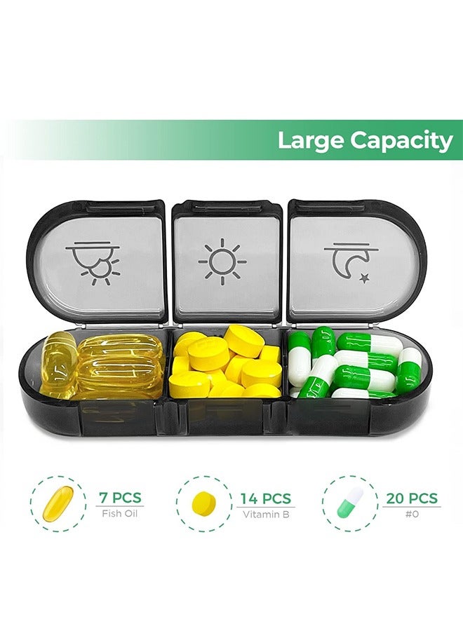 Generic Weekly Pill Organizer 3times a Day Morning noon Night Large Pill Cases with Separate Container for Medication/Vitamins/Fish Oils/Supplements  - Image 2