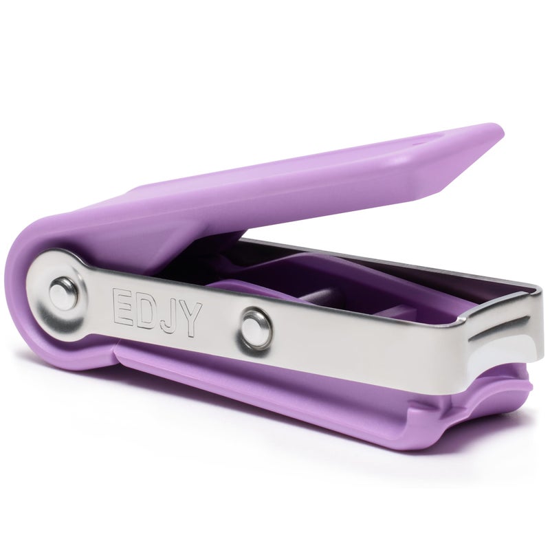 EDJY Fingernail Cutter - Precision Stainless Steel Nail Cutter for Fingernails | Sharp Blade, Ergonomic Design, Durable & Rust-Resistant | Ideal for Men and Women | Lilac - Image 1