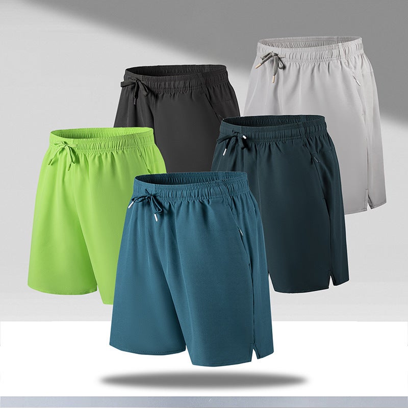 2023 New Shorts Men'S Quick-Drying Loose Five-Point Sports Fitness Casual Pants Men'S Thin Ice Silk Beach Pants - Image 3