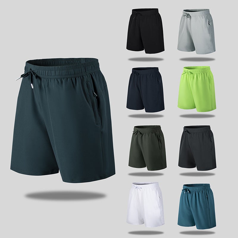 2023 New Shorts Men'S Quick-Drying Loose Five-Point Sports Fitness Casual Pants Men'S Thin Ice Silk Beach Pants - Image 2