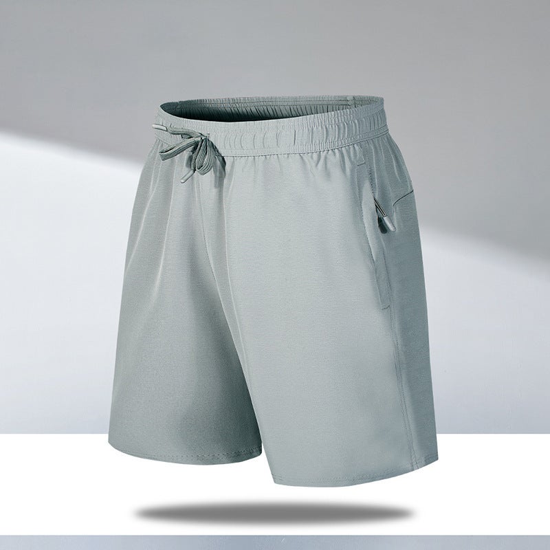2023 New Shorts Men'S Quick-Drying Loose Five-Point Sports Fitness Casual Pants Men'S Thin Ice Silk Beach Pants - Image 1