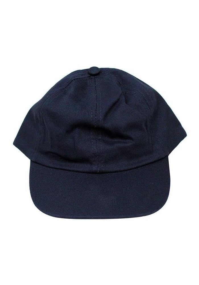 Daiso Kids Unisex Cotton Cap | Navy Blue | Basic Adjustable Baseball Hat for Boys & Girls - Image 1