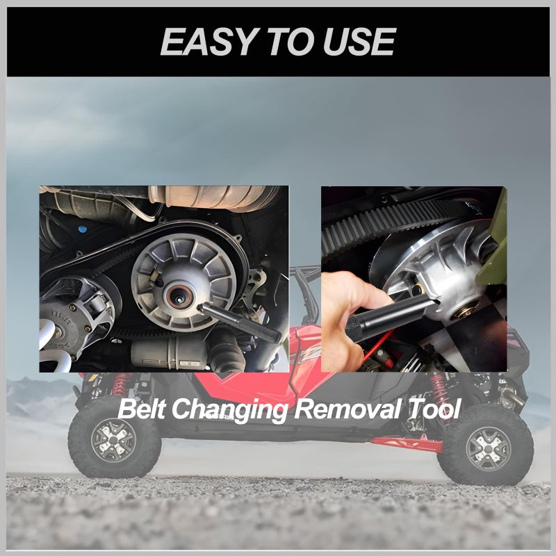 Jyphorixal Belt Changing Tools Belt Replacement Tools Clutch Removal Wrench Tool Kit Compatible with polaris XP/RZR XP41000/RZRS 900 etc almost all Polaris RZR belts -Black - Image 5