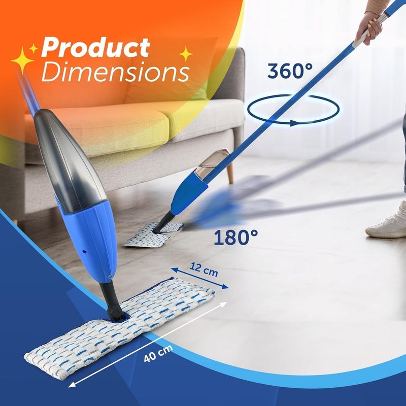 Macromax Falcon Double Spray Mop – 360° Rotating Floor Mop with Dual Spray Nozzles & Microfiber Pad - Image 5