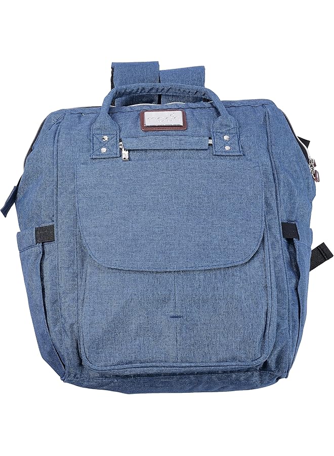 إيروريكس عربة أطفال برو 2 في 1 باللون الأزرق + حقيبة ظهر حفاضات دينيس - Image 5