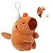 SASBSC Cute Capybara Plush Toy with Shaking Tail Mini Capybara Keychain Stuff Animal Toys for Car Desk Back to School Gifts Backpack Charm Birthday Party Favor Fidget Toys for Kids Aduts Style B - Image 2