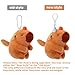 SASBSC Cute Capybara Plush Toy with Shaking Tail Mini Capybara Keychain Stuff Animal Toys for Car Desk Back to School Gifts Backpack Charm Birthday Party Favor Fidget Toys for Kids Aduts Style B - Image 4