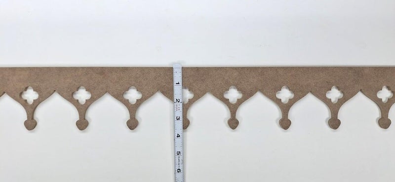 Haoser 2 Pcs MDF Scallop Trim Molding – Eyes Pattern Design, 56x6 CM Each – Unfinished Wood Border for DIY Wall Art, Furniture, Decor, Craft Projects – MDF Trim for Home Makeover and Upcycling (Design-3) - Image 3