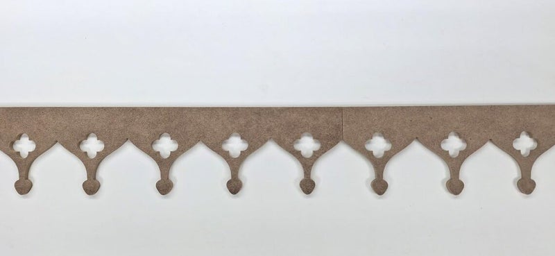 Haoser 2 Pcs MDF Scallop Trim Molding – Eyes Pattern Design, 56x6 CM Each – Unfinished Wood Border for DIY Wall Art, Furniture, Decor, Craft Projects – MDF Trim for Home Makeover and Upcycling (Design-3) - Image 5