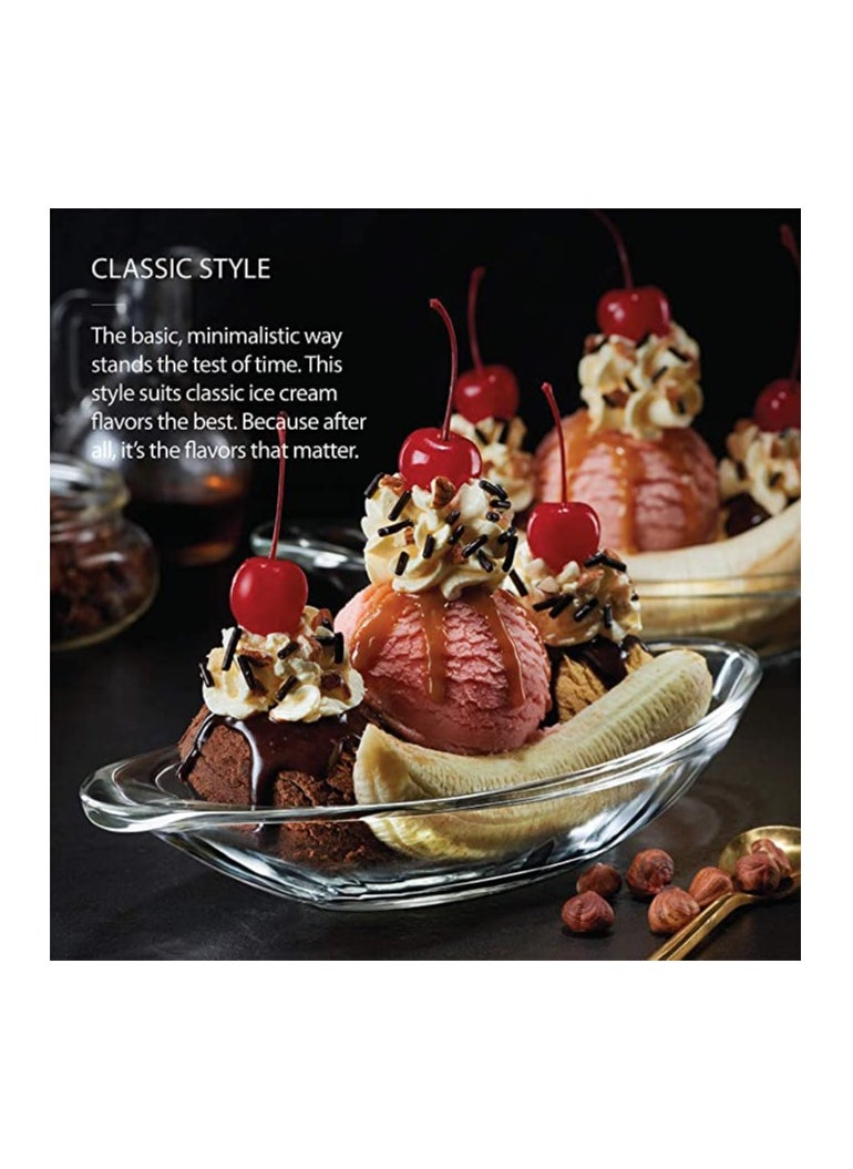 Ocean - Ocean Glass Banana Split Plate - Set of 6 800365 - Image 1