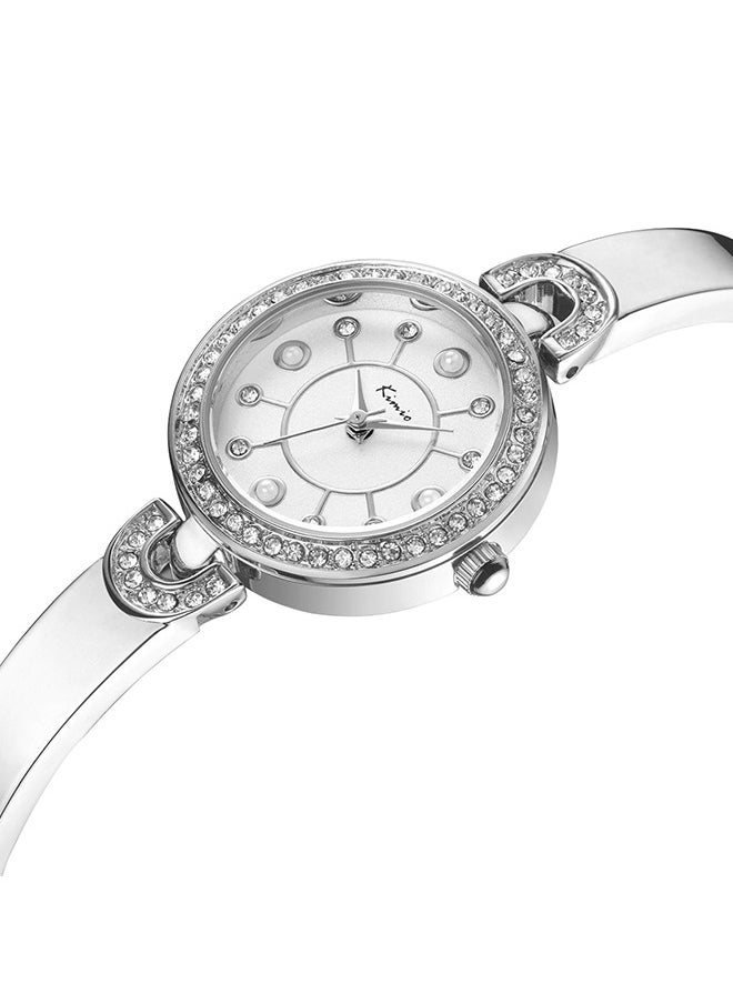 KIMIO - Kimio Women's Luxury Stainless Steel Diamond Dial Bracelet Quartz Wrist Watch - Image 1