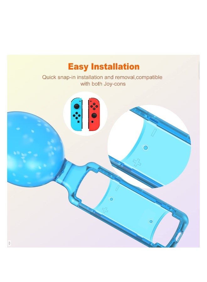 Sand Hammer Switch Hand Grip, Party Central Maracas for Nintendo Switch, Gaming Accessories for Samba De Amigo, Switch Joycons Grips for Samba De Amigo Game (2 Pack) (Glow Blue) - Image 5