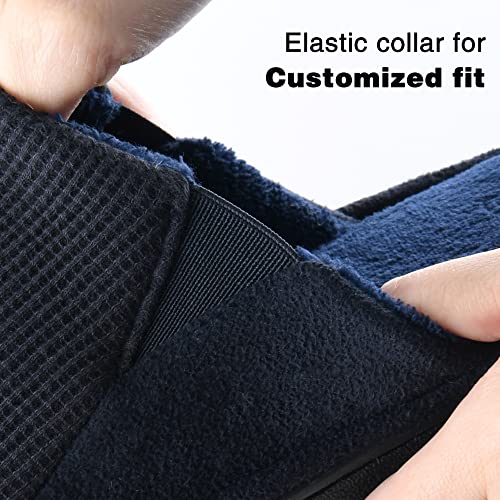 Honalika Cozy Men's Open Toe House Slippers Memory Foam,Comfy Slip On Indoor Slipper for Men Breathable, Non-Slip Soft Bedroom Home 7-8 - Image 5