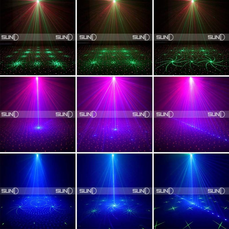 Suny Mini Portable Cordless Stage Lights Rechargeable 8 RGB Patterns GOBO Projector Sound Activated Music DJ Party Lights for Outdoor Travel Camping Disco Live Show Home Dance Holiday Birthday Gift - Image 4