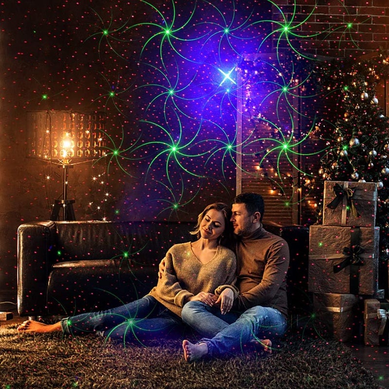 Suny Mini Portable Cordless Stage Lights Rechargeable 8 RGB Patterns GOBO Projector Sound Activated Music DJ Party Lights for Outdoor Travel Camping Disco Live Show Home Dance Holiday Birthday Gift - Image 2