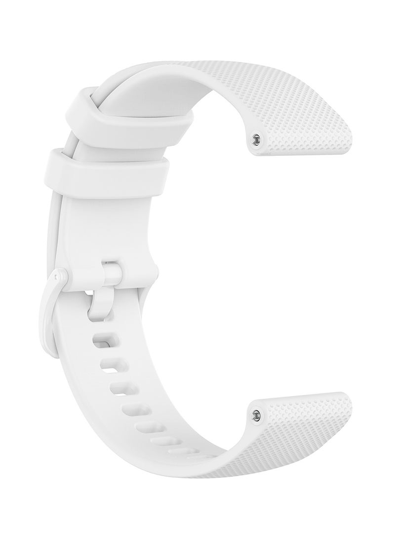 CATANES 20mm Silicone Band for Samsung Galaxy Watch 7 6 5 4 FE Band 40mm 44mm/Galaxy Watch 6 4 Classic Band 47mm 46mm 43mm 42mm / 20mm Silicone Sport Strap Bracelet Wristband / White  - Image 5