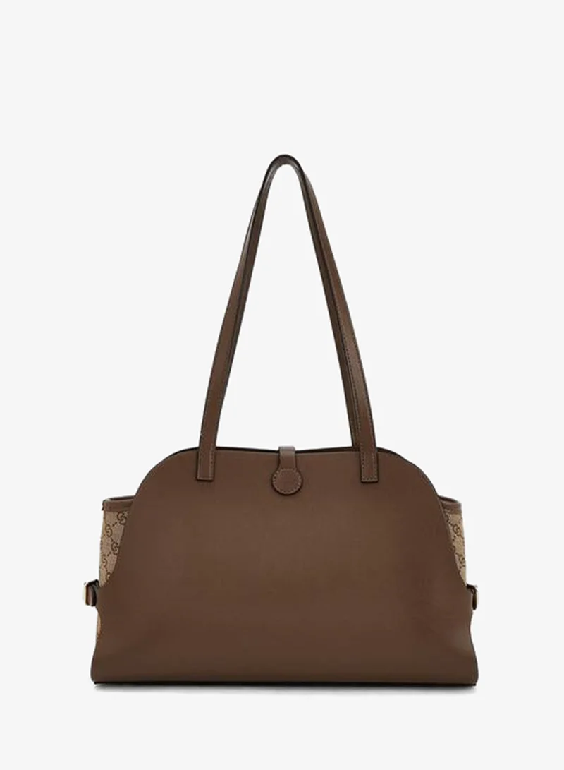 سيليست Monogram Textured Shoulder Bag With Double Handle