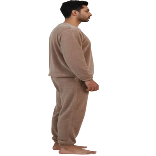 Ukal Unisex-Adult Wool Solid Relaxed Fit Top And Pajama Set (Uk_Wtr_Set_Brown_Free Size) - Image 2