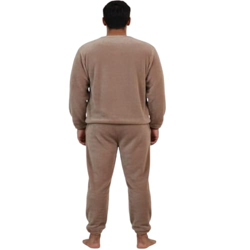 Ukal Unisex-Adult Wool Solid Relaxed Fit Top And Pajama Set (Uk_Wtr_Set_Brown_Free Size) - Image 4