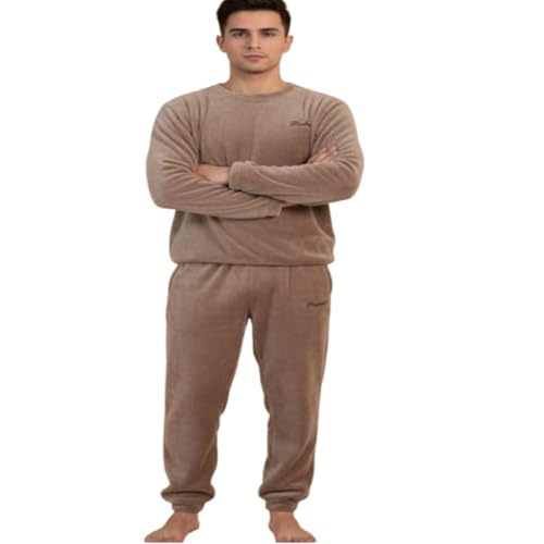 Ukal Unisex-Adult Wool Solid Relaxed Fit Top And Pajama Set (Uk_Wtr_Set_Brown_Free Size) - Image 1