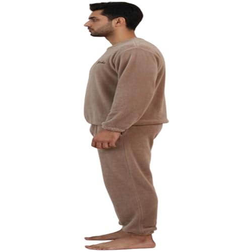 Ukal Unisex-Adult Wool Solid Relaxed Fit Top And Pajama Set (Uk_Wtr_Set_Brown_Free Size) - Image 3