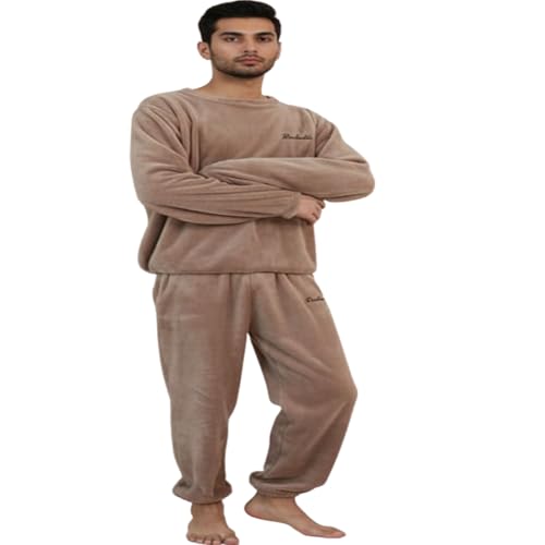 Ukal Unisex-Adult Wool Solid Relaxed Fit Top And Pajama Set (Uk_Wtr_Set_Brown_Free Size) - Image 5