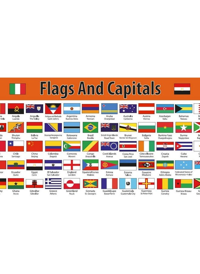 Little Wigwam Little Wigwam Flags and Capitals Placemat, Multicolour  - Image 3