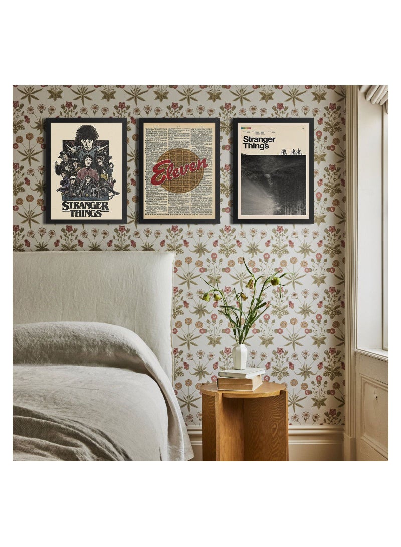 MEC Stranger Things Digital Wall Art Set Of 3 Poster Frames 30x40 cm - Image 3