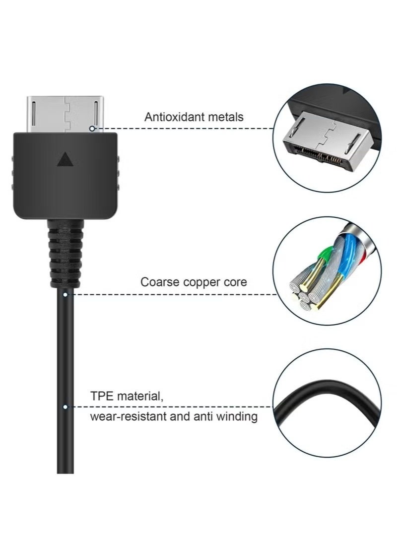 2Pcs 3.9ft PS Vita Charger Cable, 2 in 1 USB Data & Power Charger Cord Replacement for Playstation Vita 1000 - Image 3
