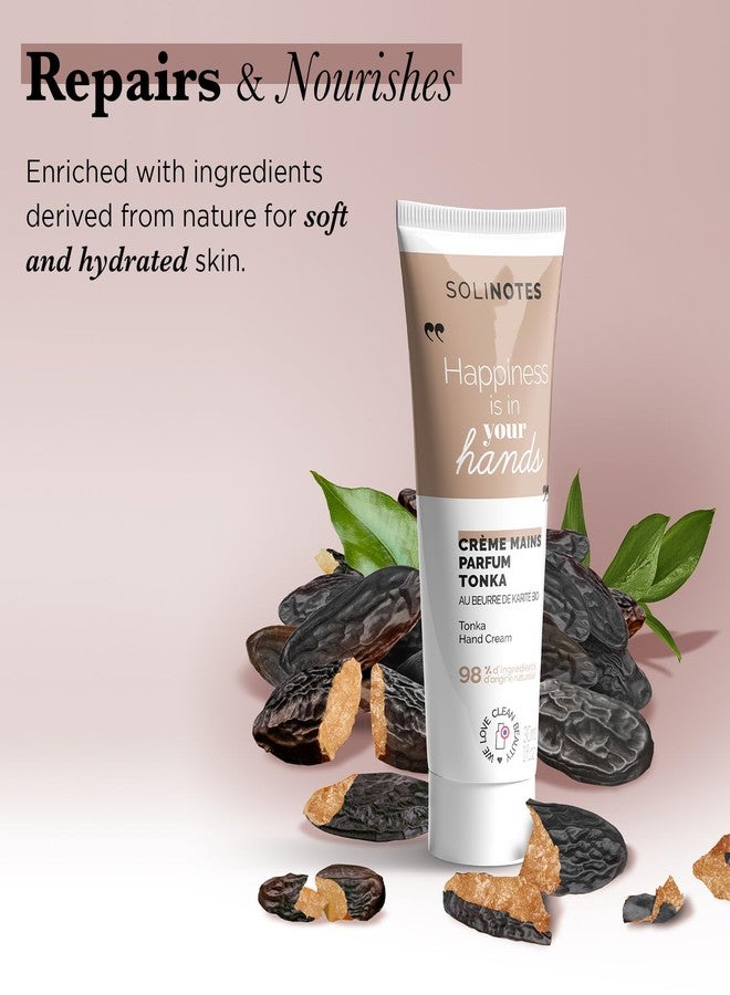 Solinotes Paris Solinotes Tonka Nourishing Hand Cream,Moisturizing Hand Lotion with Organic Shea Butter & Sweet Almond Oil,Non-Greasy Fast-Absorbing Formula,97.8% Natural Ingredients, Vegan,Made in France,1 Fl Oz - Image 2