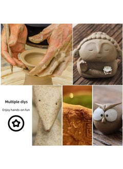 GBQ 8PCS Carving Craft Pottery Tool set DIY Tools Are Used For Kneading, Carving, Smoothing, Shaping, Cleaning, Etc.For Art Enlightenment And Parent-child Games.  - Image 4
