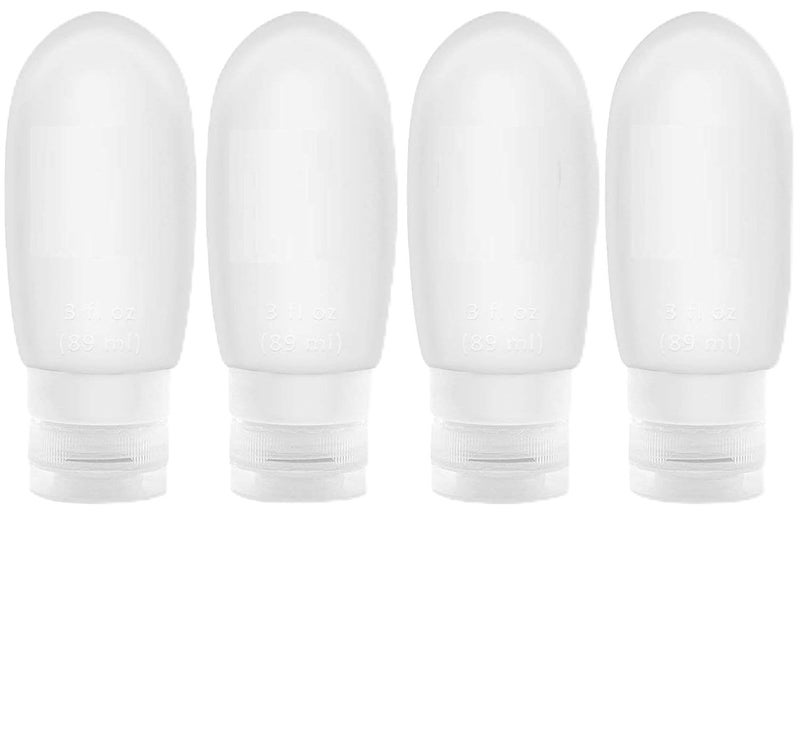 DIY Crafts DIY Crafts Transparent Tube Silicone Refillable Travel Containers Squeezable Travel Hard Tube Cosmetic Toiletry Containers for Shampoo Lotion Soap Transparent 3 Pack  - Image 1