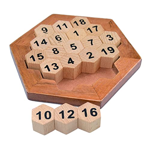 KINGOU Wooden Logic Puzzle Brain Teasers Intellectual Toy Number Puzzle - Image 1