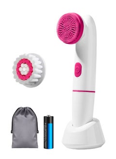 Syarme 2 In 1 Ultrasonic Electric Facial Cleansing Brush, Waterproof Face Brush with 2 Cleanser Heads and 2 Speeds Adjustable, for Deep Cleaning, Removing Blackhead, Face Massaging  - Image 1