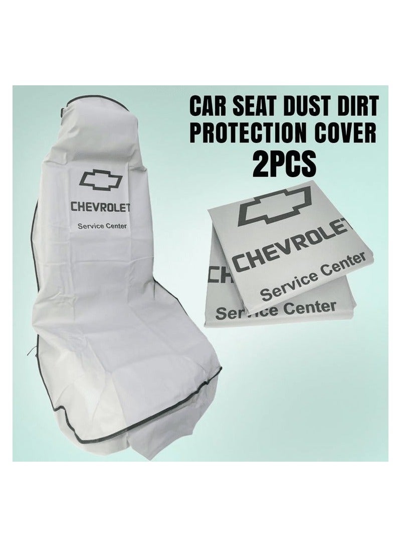 Chevrolet High Quality Car Seat Cover, Universal Car Seat Dust Dirt Protection Cover, Extra Protection For Your Seat 2 pcs Set grey - Image 1