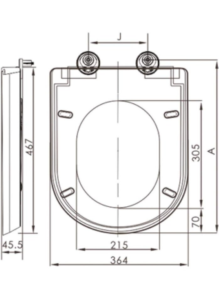 بولد مقعد وغطاء مرحاض تكنو وايت، إغلاق ناعم، مضاد للبكتيريا، 36 × 46 سم - Image 5