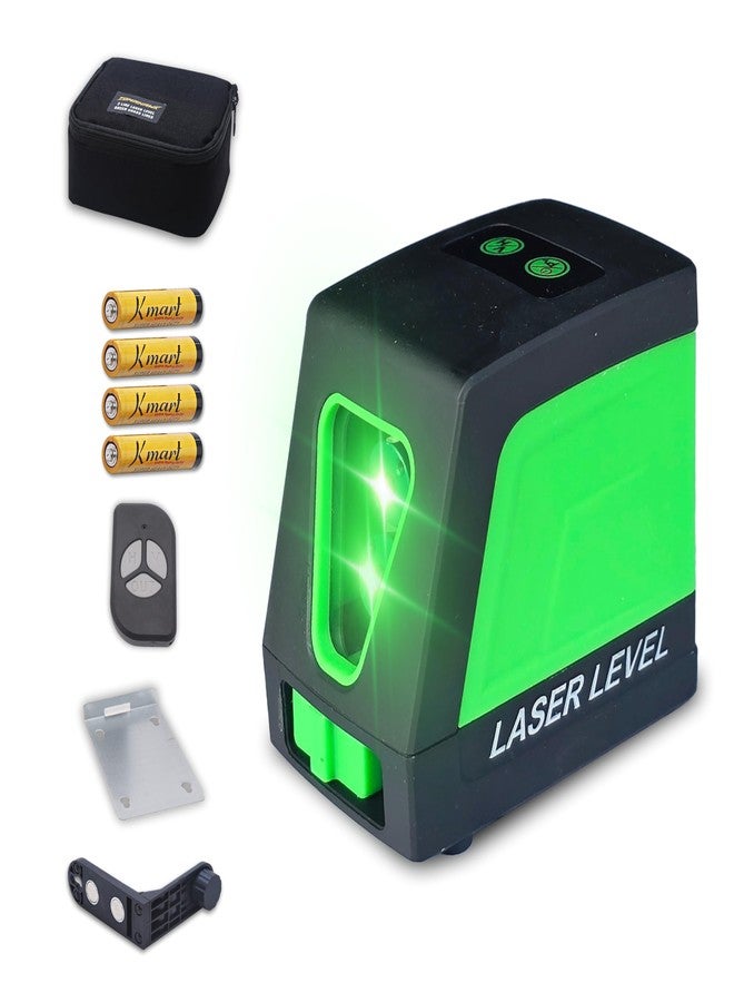 TOMAHAWK® 2 Line Laser Cross Line Leveller TLL-GLC-02 | Self- Leveling Green Laser Level | 25m Working Distance | 3mm Precision | IP54 Dustproof | Magnetic Bracket & Remote Control | Indoor Usage - Image 1