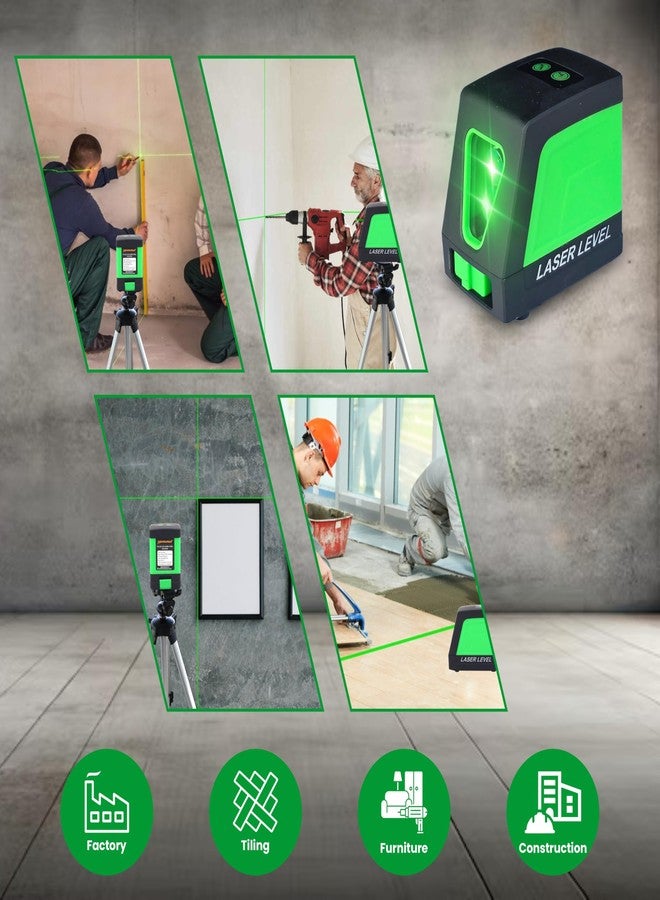 TOMAHAWK® 2 Line Laser Cross Line Leveller TLL-GLC-02 | Self- Leveling Green Laser Level | 25m Working Distance | 3mm Precision | IP54 Dustproof | Magnetic Bracket & Remote Control | Indoor Usage - Image 3