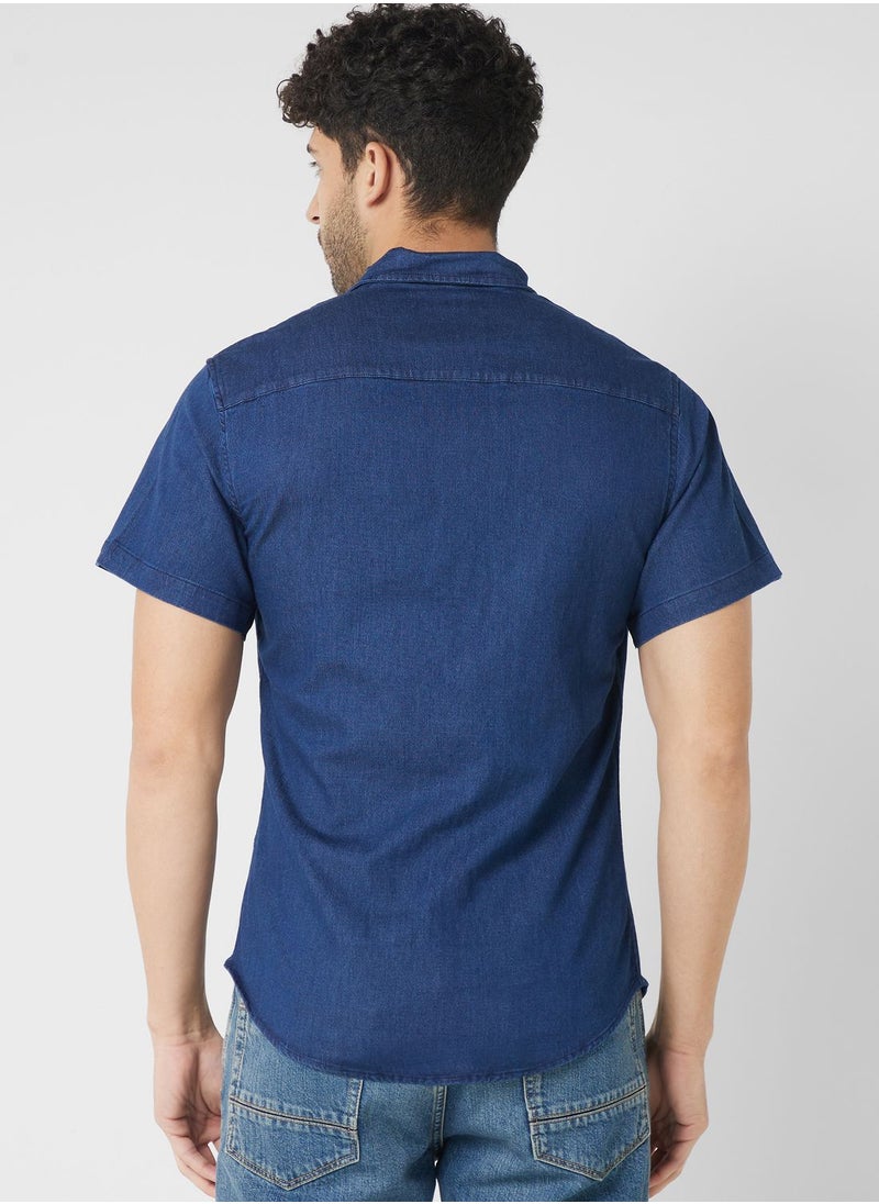 Seventy Five - Skinny Fit Half Sleeve Shirt - Image 1