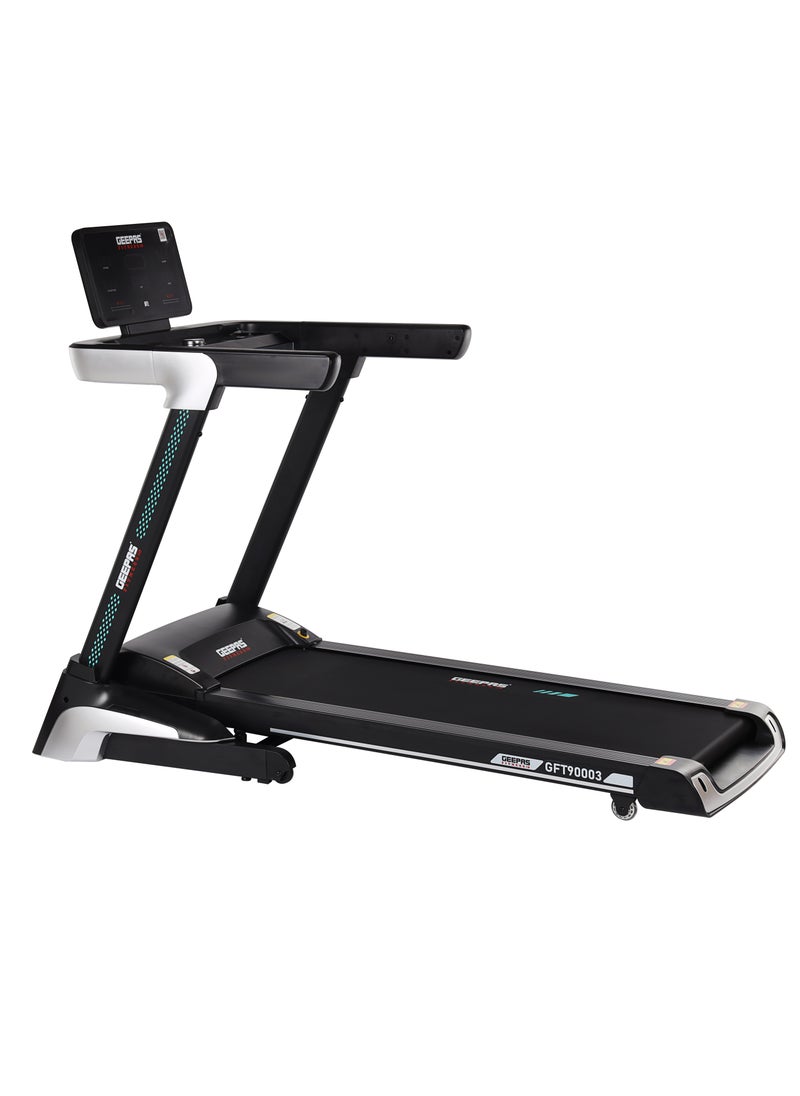 Foldable Hydraulic Treadmill with 12 Modes| 15 Levels Auto Incline, App Sync Function, Easily Connects to Zwift, Kinomap, SpaxApp| Bluetooth Speaker, LED Display, Safe, Spacious and Easy| Perfect for Home Workouts, Gym Training, Weight Loss| GFT90003
