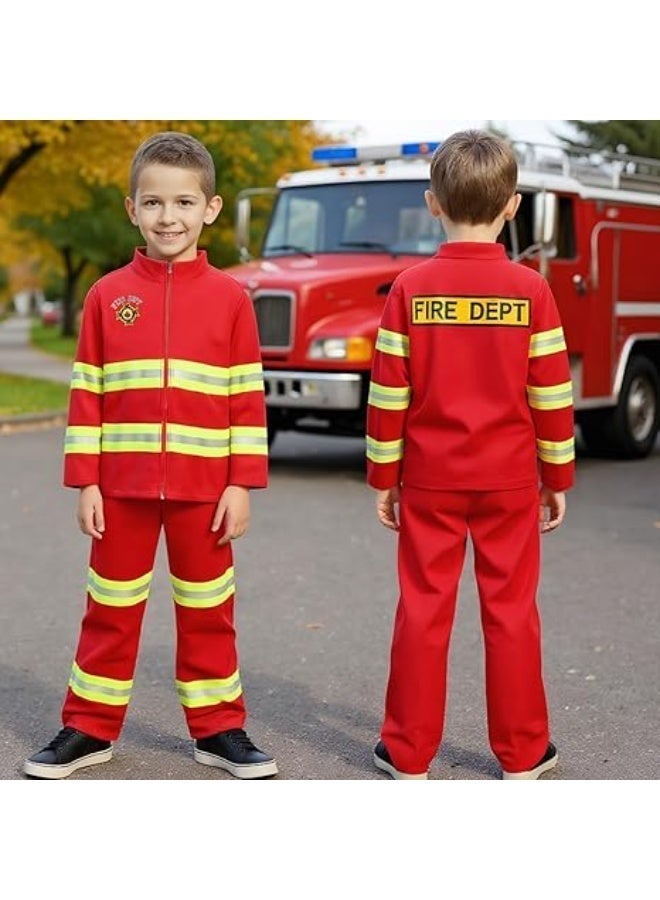 Kids Firefighter Costume with Accessories – Fireman Role Play Set for Halloween & Dress‑Up - Image 5