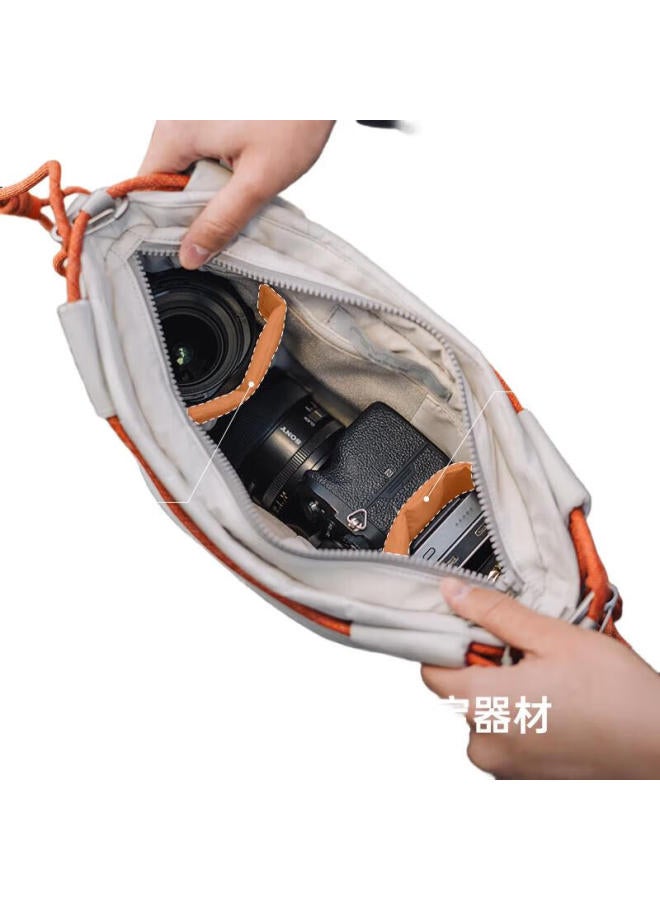 PGYTECH Pgytech Onego Drawstring Bag For Camera, Dandelion Series, Crossbody Bag For Mirrorless Camera, Single Shoulder Photography Bag, Fuji Camera Bag Insert Bag For Sony Canon Camera Bag, Morning Mist Grey - Image 3