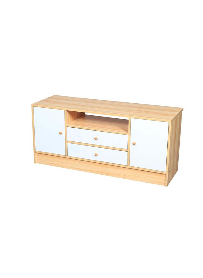 DANUBE HOME Solana TV Cabinet For Up To 50 Inches TV Entertainment Modern Design Wall Unit Furniture Wooden TV Stand For Living Room Bedroom TV Rack L 120 x W 40 x H 54 cm Light Oak/White  - Image 3