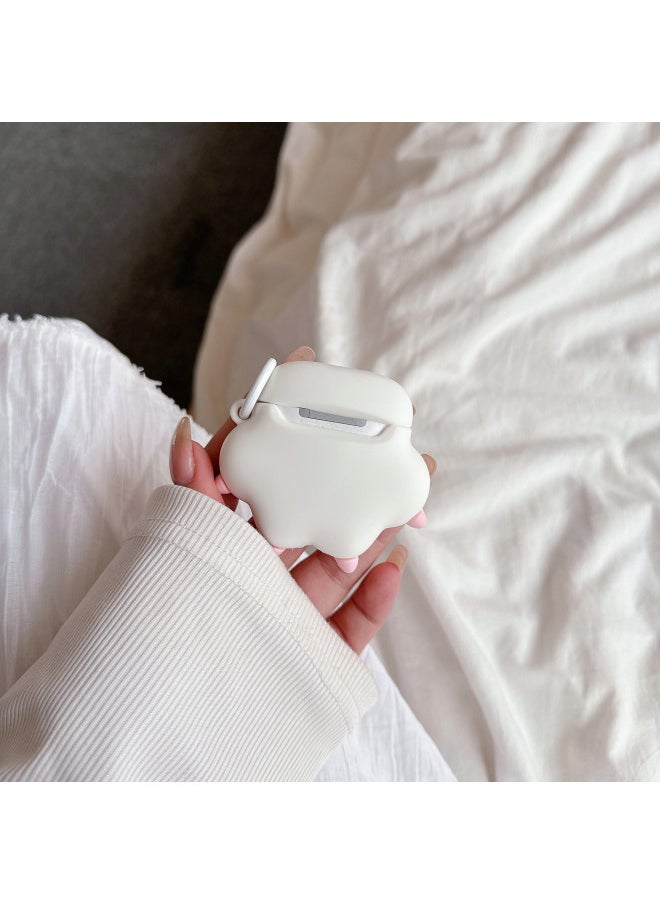 Generic - Cute Red And White Cat Scratch AirPods Pro For Apple Bluetooth Earphone Case 2/3 Generation Cartoon Silicone Protective Case-Color:Red And White Cat Claw + Cat Claw Pendant-Applicable Models:Universal For Airpods 1/2 Generation - Image 1