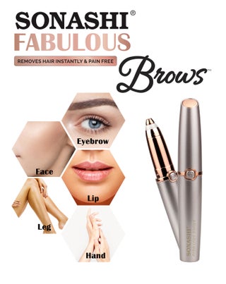 Eye Brow Remover  Instant Painless Remover With Finishing Touch Wireless Facial Eye Brow Remover With Gold Plated Head Facial Epilator Pen With LED Light SLD-823 Rose/Gold - view 4